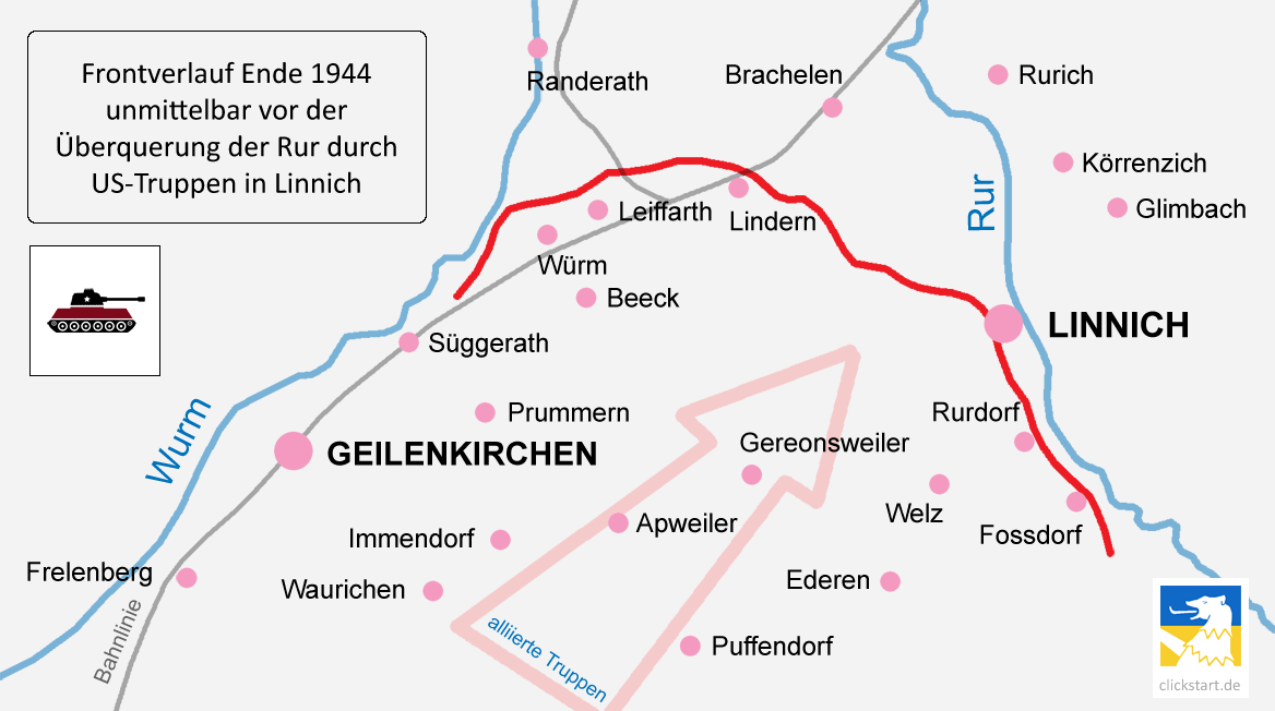 Frontverlauf Dezember 44 Geilenkirchen Kreis Heinsberg