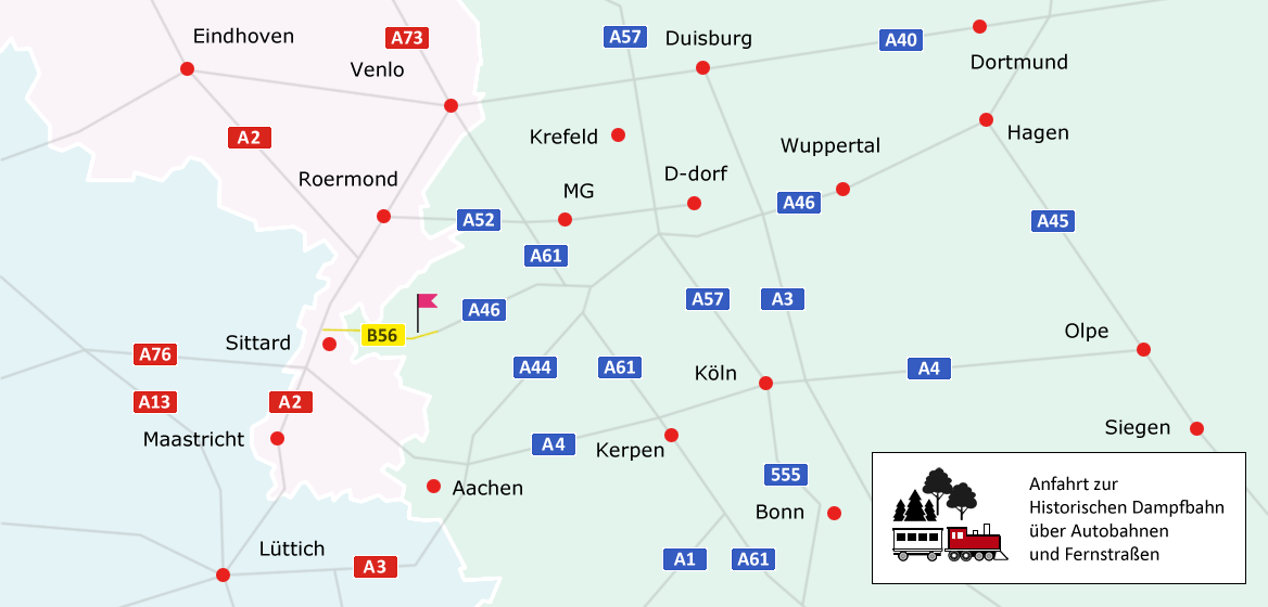 Karte Geilenkirchen Selfkantbahn Nikolausfahrten Anfahrt