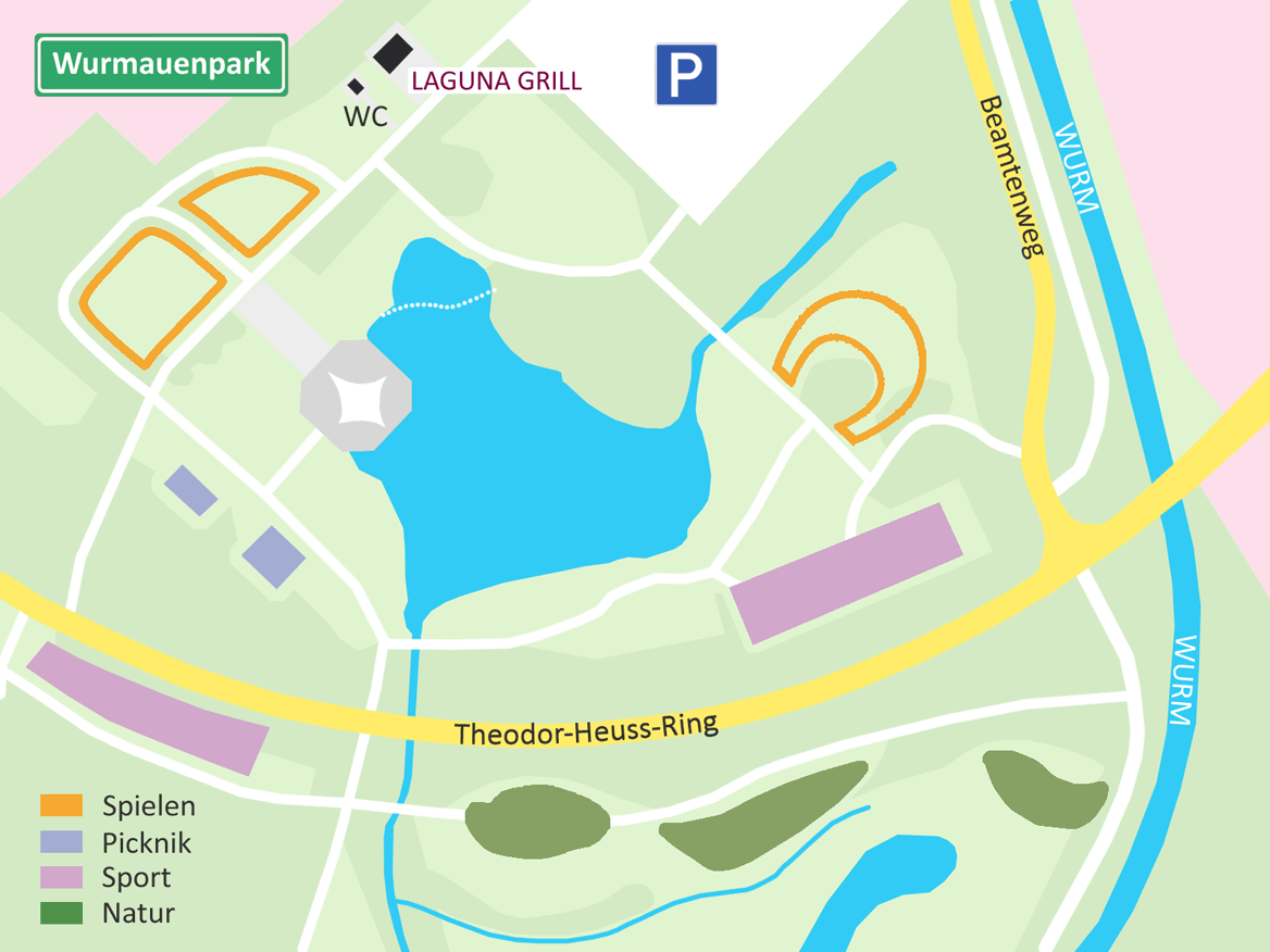 &Uuml;bersichtskarte Erlebnisraum Wurmauenpark Geilenkirchen